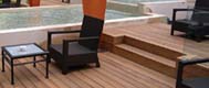 Armchair on decking